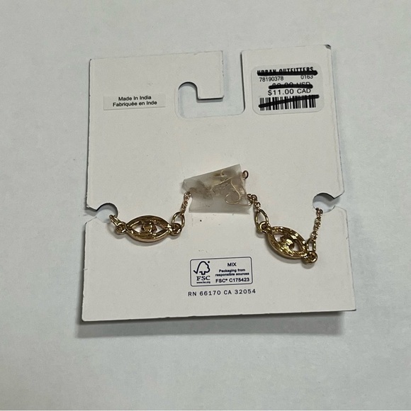 New Urban Outfitters Women's Gold Evil Eye Bracelet - Picture 4 of 6